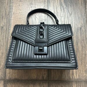 Aldo Black Chevron Satchel